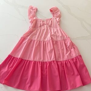 Kori Pink Ruffle Mini Dress